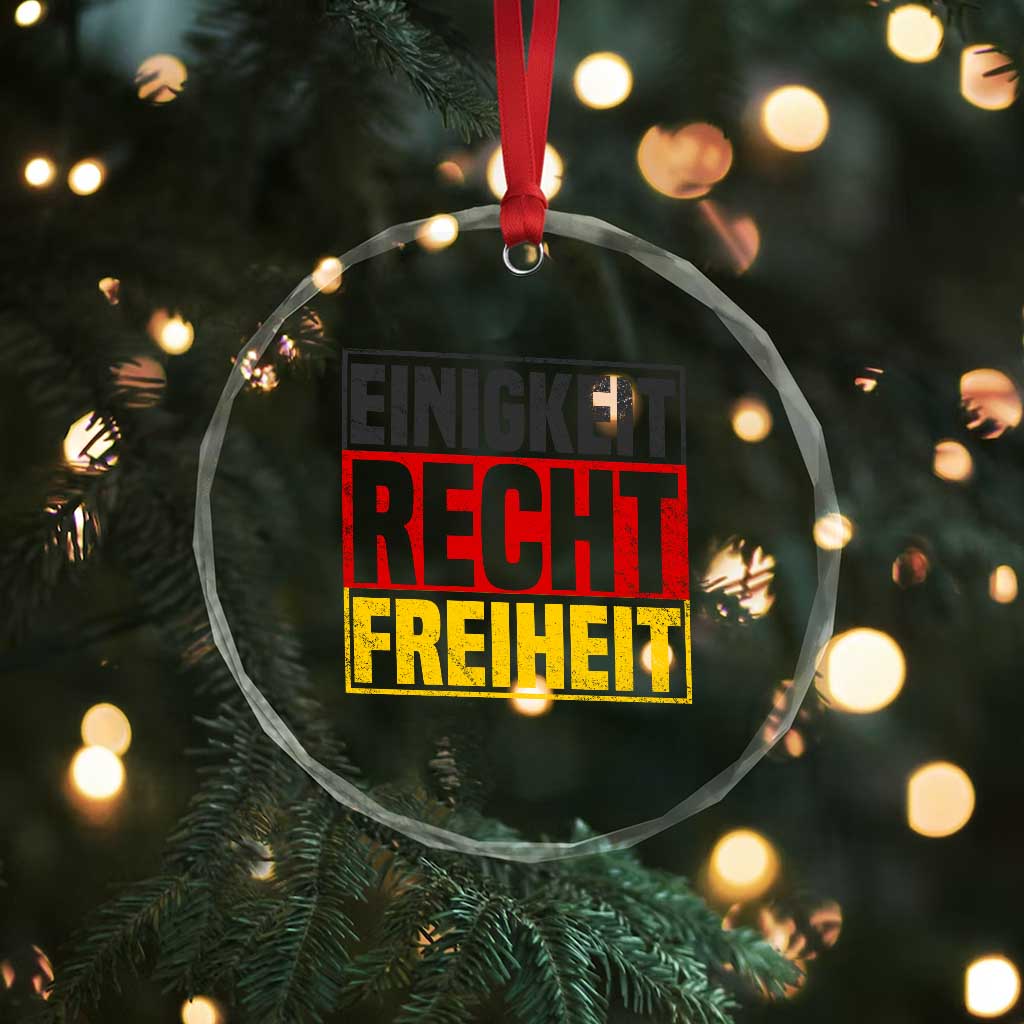 Proud Germany Crystal Glass Ornament Einigkeit Recht Freiheit German Flag TS11 Print Your Wear
