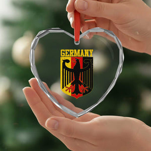 Proud Germany Heart Crystal Glass Ornament Bundesadler Coat of Arms German Flag TS11 Print Your Wear