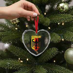 Proud Germany Heart Crystal Glass Ornament Bundesadler Coat of Arms German Flag TS11 Print Your Wear
