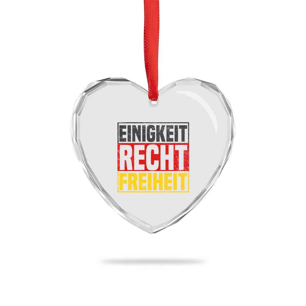Proud Germany Heart Crystal Glass Ornament Einigkeit Recht Freiheit German Flag TS11 Print Your Wear
