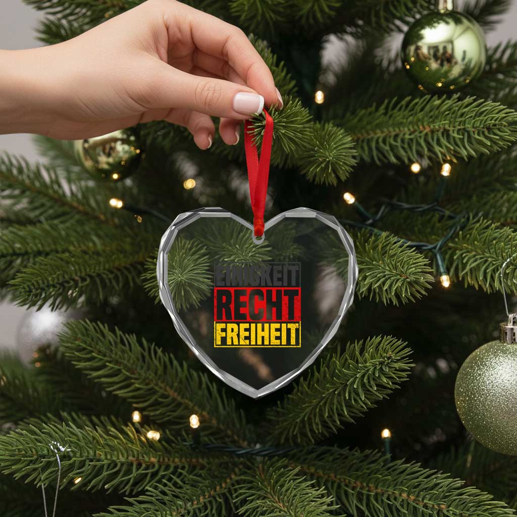Proud Germany Heart Crystal Glass Ornament Einigkeit Recht Freiheit German Flag TS11 Print Your Wear