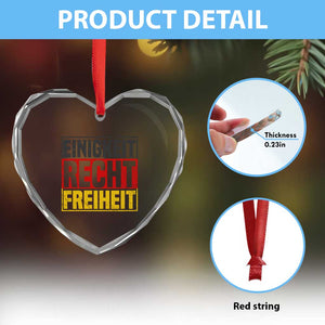 Proud Germany Heart Crystal Glass Ornament Einigkeit Recht Freiheit German Flag TS11 Print Your Wear