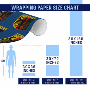 Proud Germany Wrapping Paper Roll Bundesadler Coat of Arms German Flag TS11 Print Your Wear