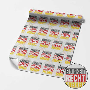 Proud Germany Wrapping Paper Roll Einigkeit Recht Freiheit German Flag TS11 Christmas Plaid Print Your Wear
