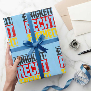 Proud Germany Wrapping Paper Roll Einigkeit Recht Freiheit German Flag TS11 Light Blue Print Your Wear