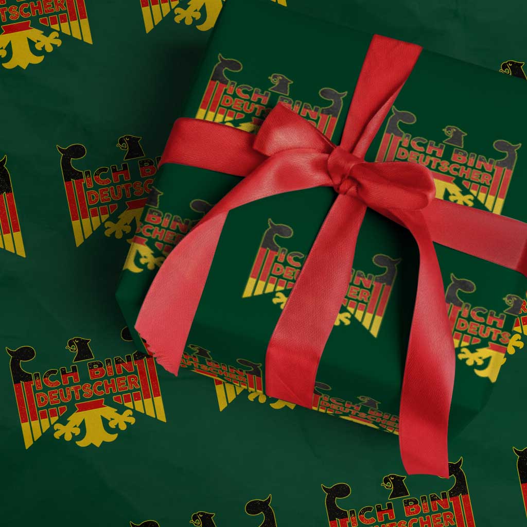 Proud Germany Wrapping Paper Roll Ich Bin Deutscher Bundesadler Coat of Arms TS11 Green Print Your Wear