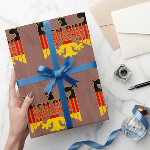 Proud Germany Wrapping Paper Roll Ich Bin Deutscher Bundesadler Coat of Arms TS11 Mocha Print Your Wear