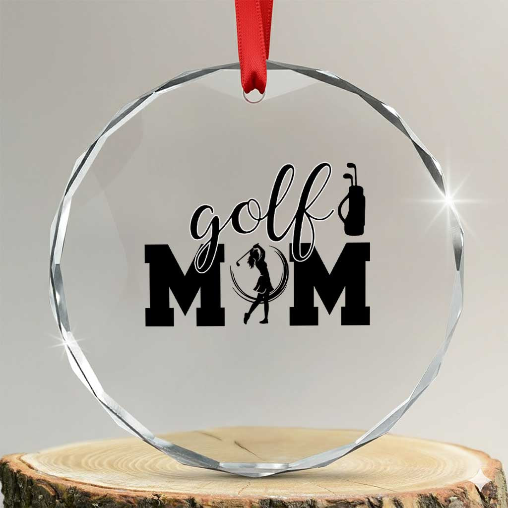 Proud Golf Mom Lifestyle Crystal Glass Ornament Sports Gift Idea TS12 Transparent Glass 3'' Circle Print Your Wear
