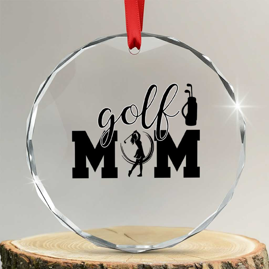 Proud Golf Mom Lifestyle Crystal Glass Ornament Sports Gift Idea TS12 Transparent Glass 3'' Circle Print Your Wear