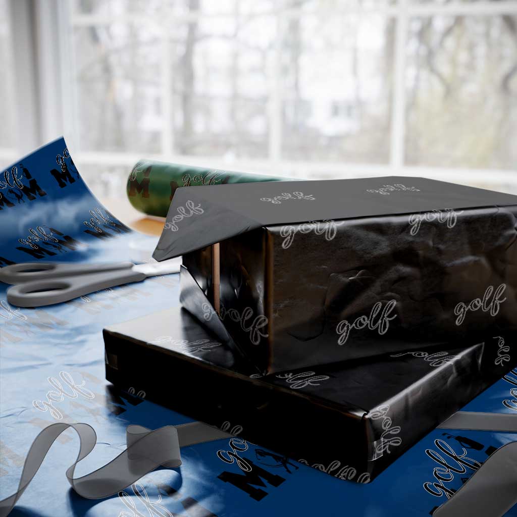 Proud Golf Mom Lifestyle Wrapping Paper Roll Sports Gift Idea TS12 Black Print Your Wear