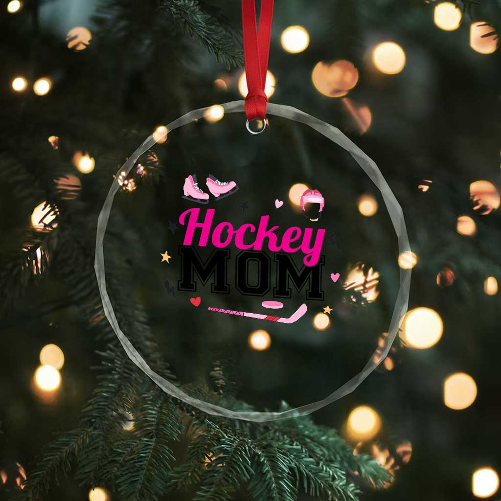 Proud Hockey Mom Crystal Glass Ornament Ice Hockey Supporter Gift TS12 Print Your Wear
