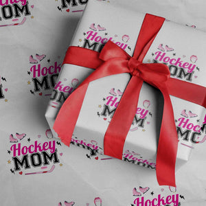 Proud Hockey Mom Wrapping Paper Roll Ice Hockey Supporter Gift TS12 White Print Your Wear