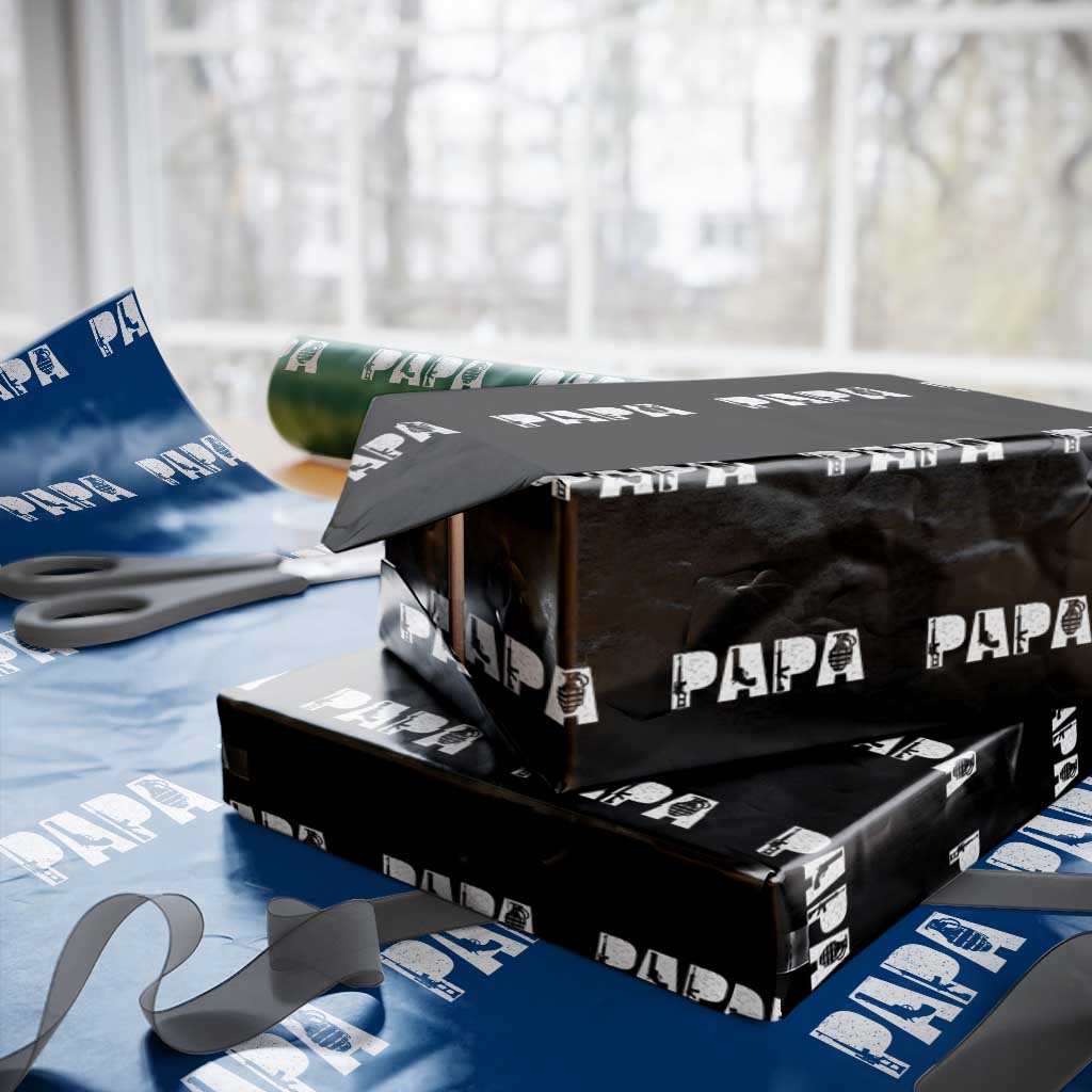 Proud Hunter Dad Wrapping Paper Roll Funny Hunting Lifestyle Fathers Day Gift TS12 Black Print Your Wear