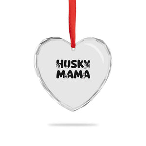 Proud Husky Mama Heart Crystal Glass Ornament Siberian Husky Mothers Day Gift TS12 Print Your Wear