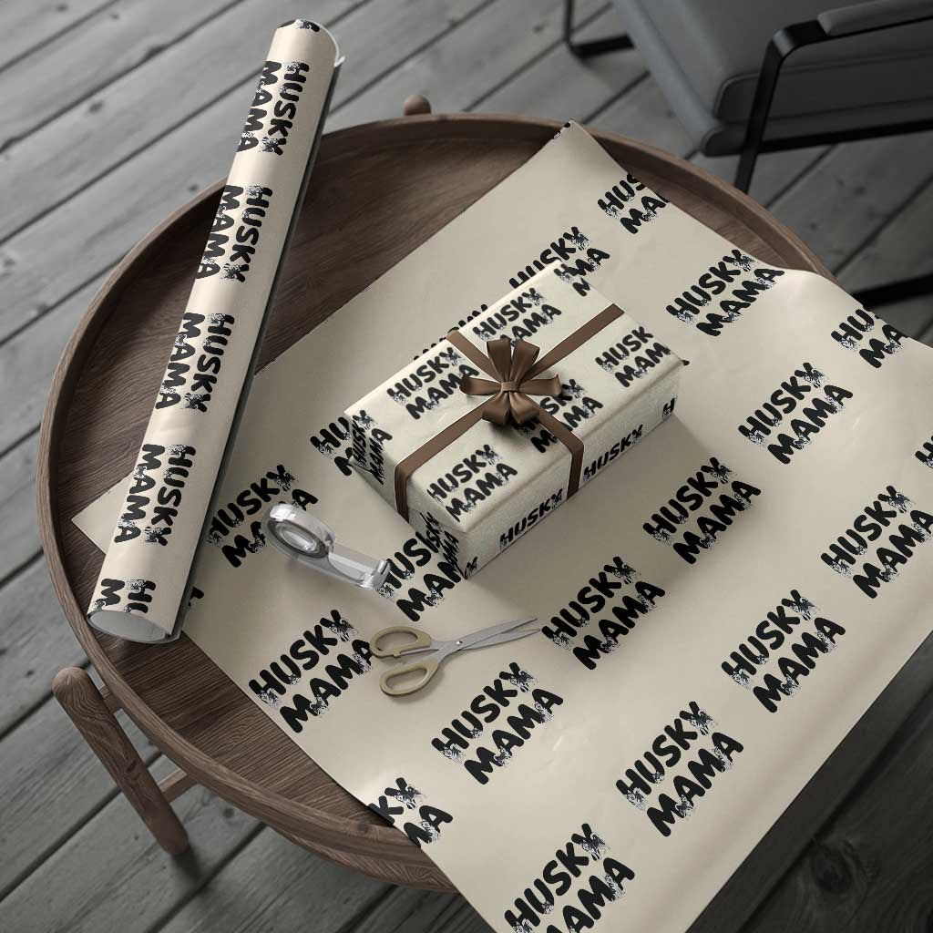 Proud Husky Mama Wrapping Paper Roll Siberian Husky Mothers Day Gift TS12 Beige Print Your Wear