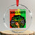 Proud Jamaican Afro Black Woman Crystal Glass Ornament Remembering My Ancestors Jamaica Pride TS10 Transparent Glass 3'' Circle Print Your Wear