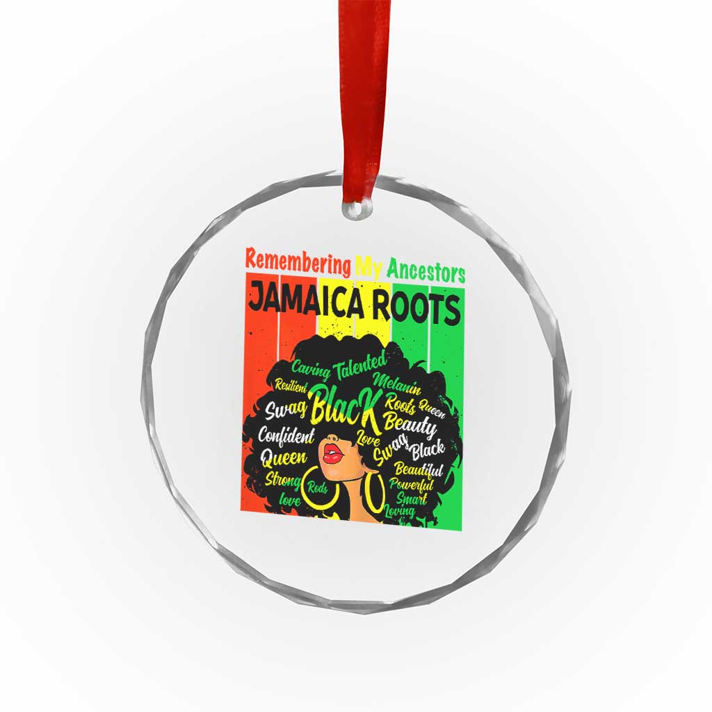 Proud Jamaican Afro Black Woman Crystal Glass Ornament Remembering My Ancestors Jamaica Pride TS10 Print Your Wear