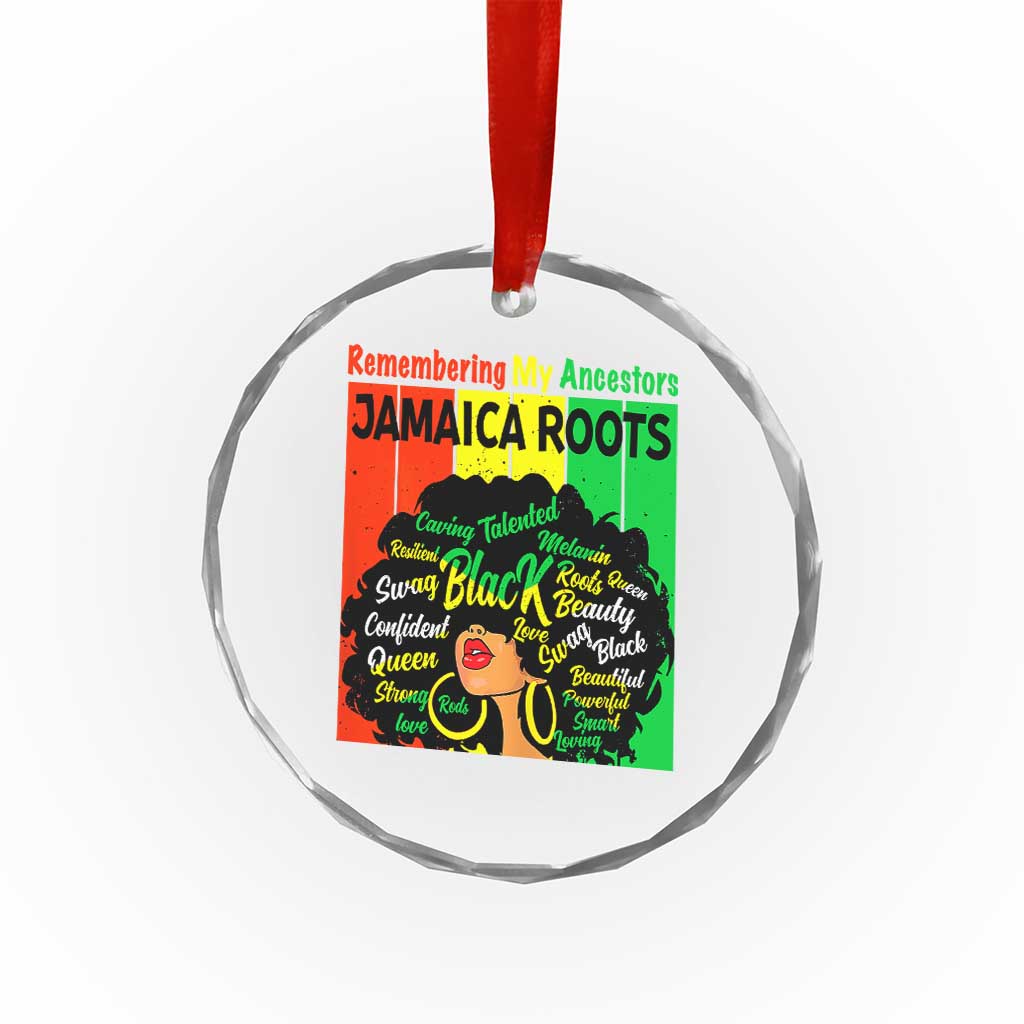 Proud Jamaican Afro Black Woman Crystal Glass Ornament Remembering My Ancestors Jamaica Pride TS10 Print Your Wear