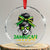 Proud Jamaican Girl Crystal Glass Ornament Jamaica Messy Bun Retro Vintage Jamaican Flag TS10 Transparent Glass 3'' Circle Print Your Wear
