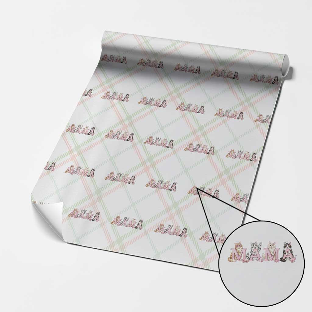 Proud Maine Coon Mama Wrapping Paper Roll Cat Lover Gift TS12 Christmas Plaid Print Your Wear