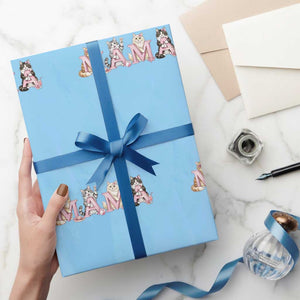 Proud Maine Coon Mama Wrapping Paper Roll Cat Lover Gift TS12 Light Blue Print Your Wear