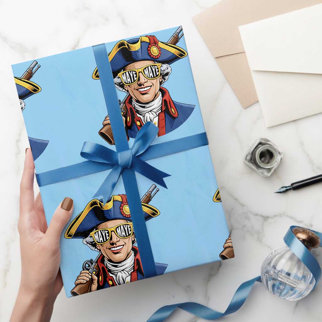 Proud Maye Lover Wrapping Paper Roll Football Fan Supporter TS12 Light Blue Print Your Wear