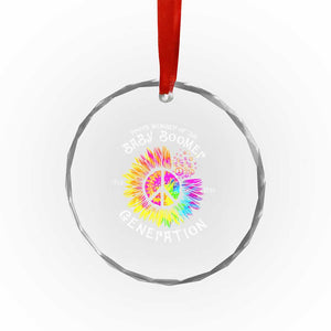 Proud Member Of The Baby Boomer Generation Crystal Glass Ornament Hippie Sunflower TS11 Print Your Wear