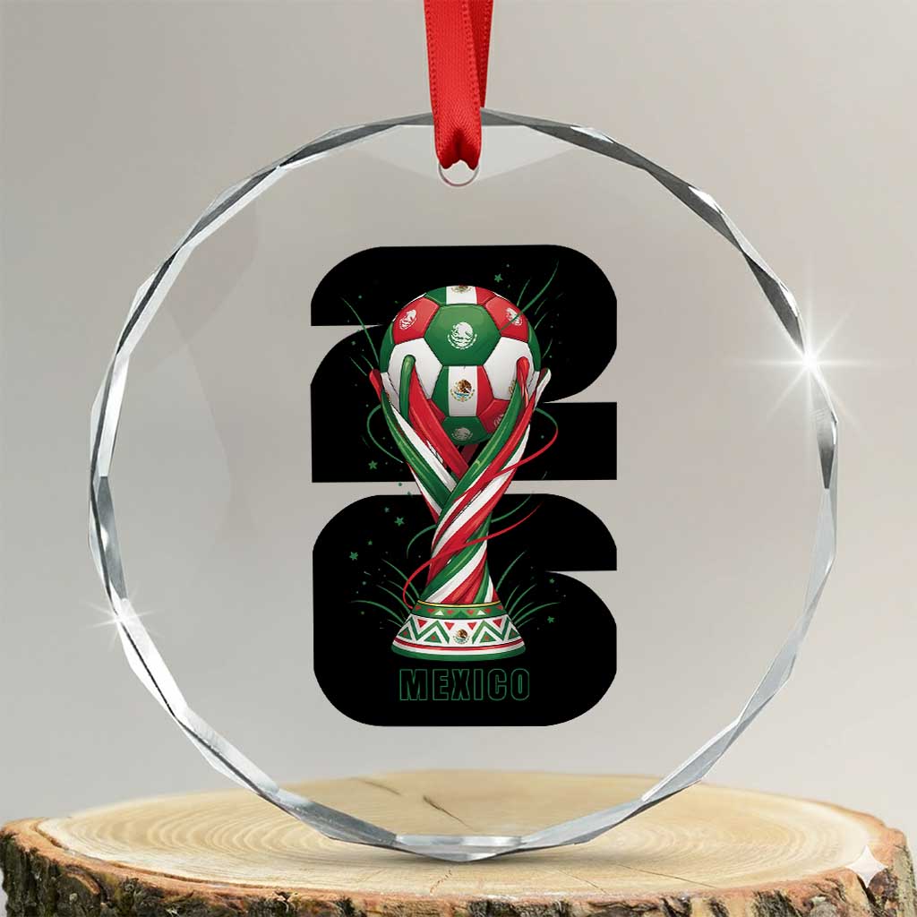 Proud Mexico National Soccer Lover Fan Gift Crystal Glass Ornament TS12 Transparent Glass 3'' Circle Print Your Wear