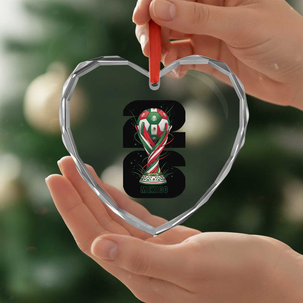 Proud Mexico National Soccer Lover Fan Gift Heart Crystal Glass Ornament TS12 Print Your Wear