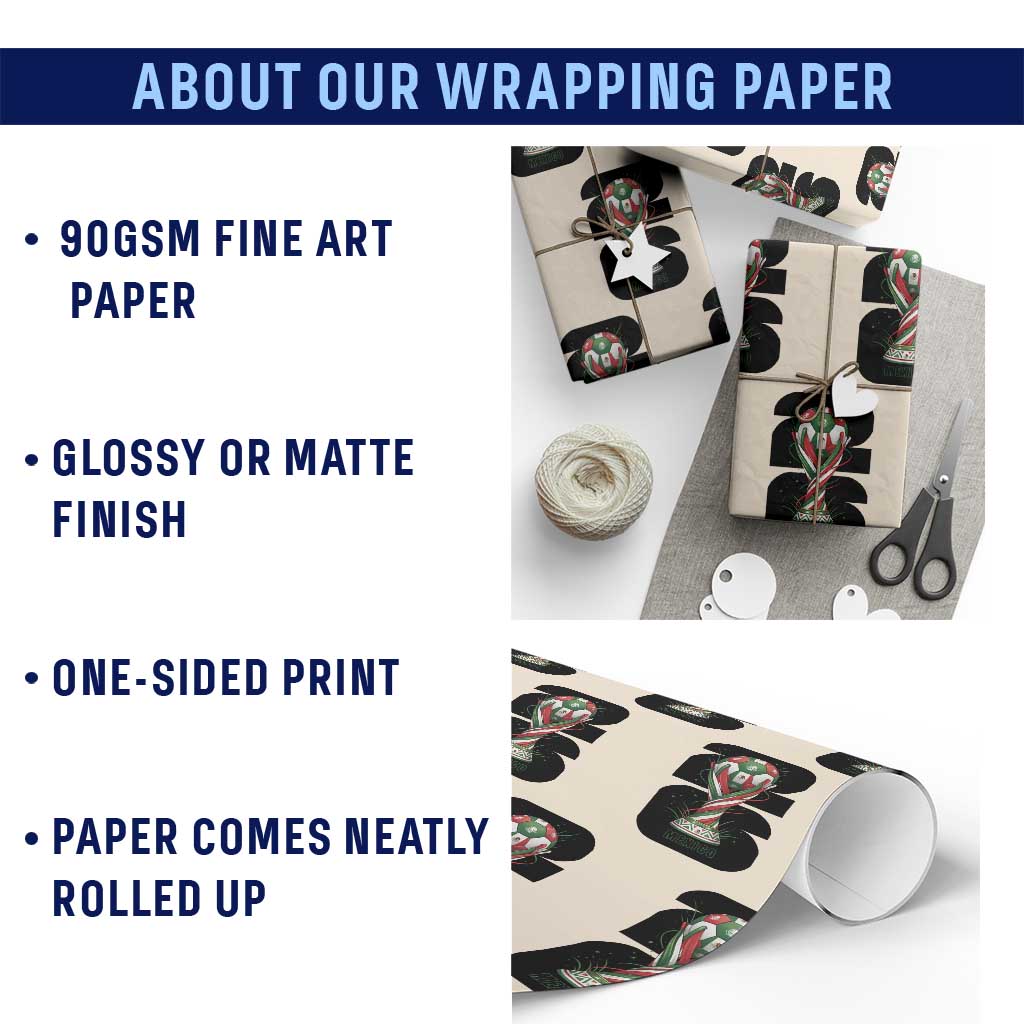 Proud Mexico National Soccer Lover Fan Gift Wrapping Paper Roll TS12 Print Your Wear