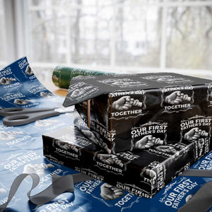 Proud New Dad Wrapping Paper Roll Our First Fathers Day Together Gift TS12 Black Print Your Wear