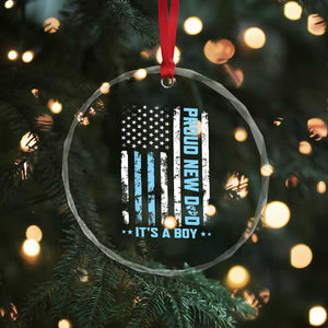 Proud New Dad Its A Boy Crystal Glass Ornament Patriotic First Fathers Day Gift TS12 Print Your Wear
