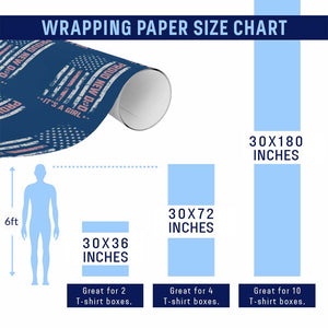 Proud New Dad Its A Girl Wrapping Paper Roll Patriotic First Fathers Day Gift TS12 Print Your Wear