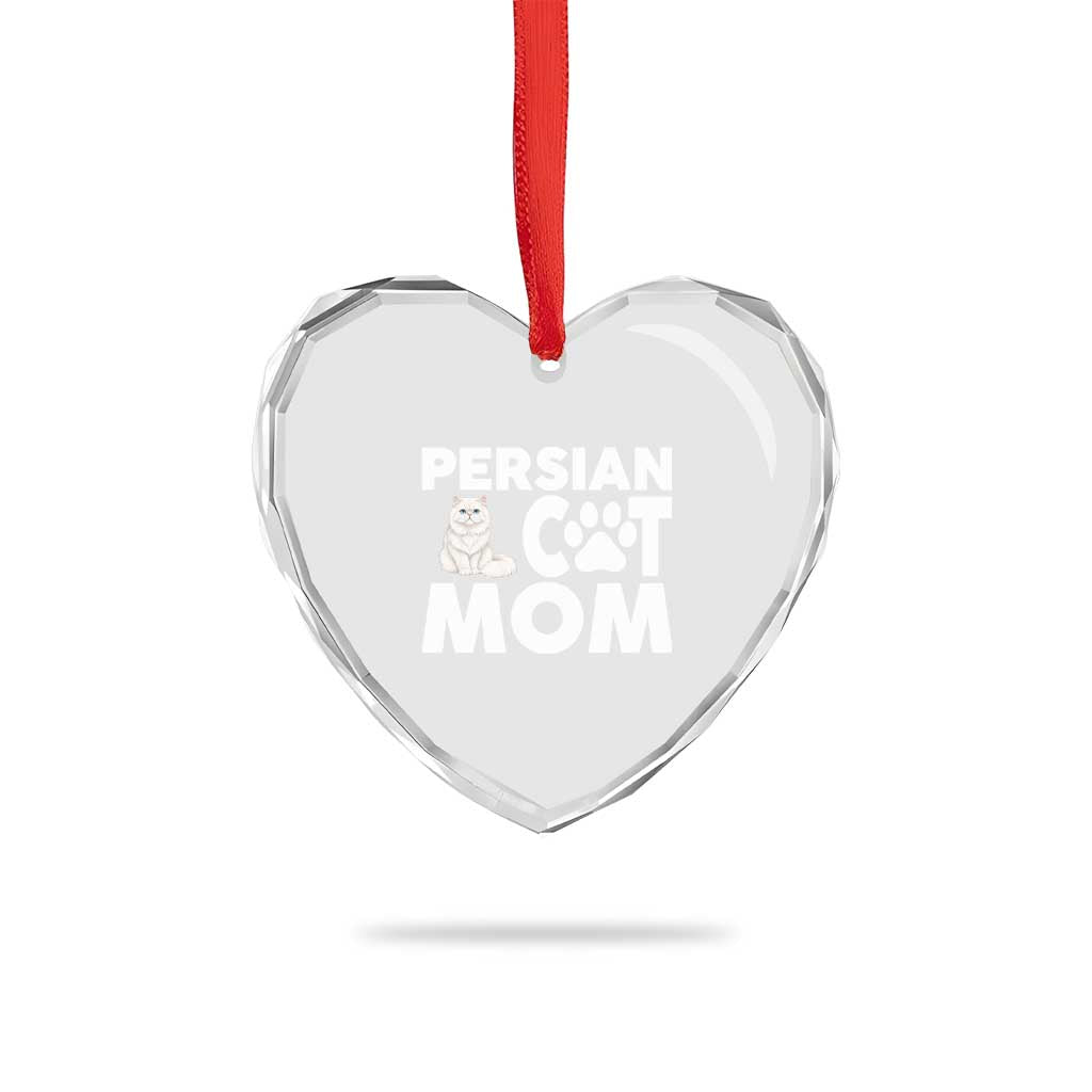 Proud Persian Cat Mom Heart Crystal Glass Ornament Fluffy Cat Lover Gift For Her TS12 Print Your Wear