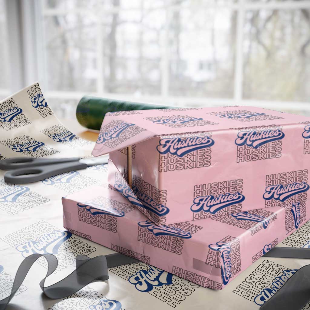Proud Siberian Husky Fan Wrapping Paper Roll Sports Dog Lover TS12 Light Pink Print Your Wear