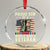 Proud Son Of World War 2 Veteran Crystal Glass Ornament WWII Vet Pride - Print Your Wear
