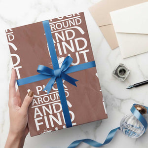 Puck Around And Find Out Wrapping Paper Roll Hockey Lover Gift TS12 Mocha Print Your Wear