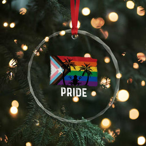 Puerto Rican LGBTQ Crystal Glass Ornament Boricua Rainbow Flag Pride TS10 Print Your Wear