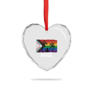 Puerto Rican LGBTQ Heart Crystal Glass Ornament Boricua Rainbow Flag Pride TS10 Print Your Wear