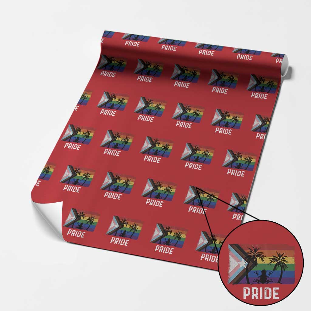 Puerto Rican LGBTQ Wrapping Paper Roll Boricua Rainbow Flag Pride TS10 Red Print Your Wear
