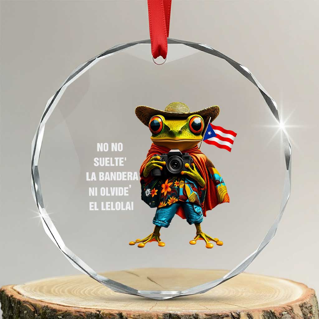Puerto Rico Coqui' Crystal Glass Ornament Debí Tirar Más Fotos - Print Your Wear