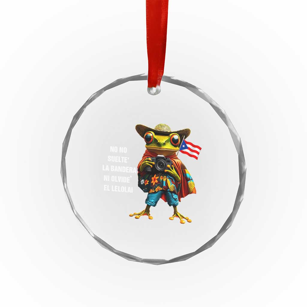 Puerto Rico Coqui' Crystal Glass Ornament Debí Tirar Más Fotos TS02 Print Your Wear