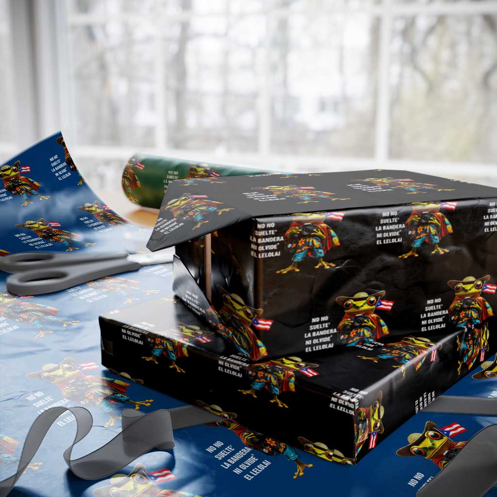 Puerto Rico Coqui' Wrapping Paper Roll Debí Tirar Más Fotos TS02 Black Print Your Wear