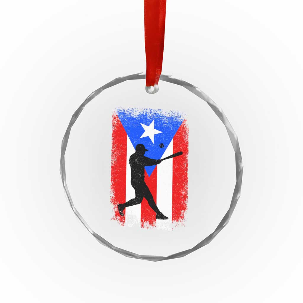 Puerto Rico Flag Baseball Crystal Glass Ornament Cool Distressed Jersey Gift Boricua Boys TS10 Print Your Wear