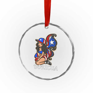 Puerto Rico Pin Up Girl Crystal Glass Ornament Taino Boricua Puerto Rican Flag TS10 Print Your Wear