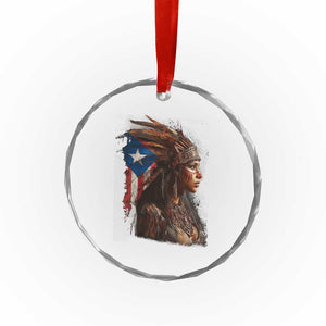 Puerto Rico Taino Warrior Woman Crystal Glass Ornament Boricua Pride TS10 Print Your Wear