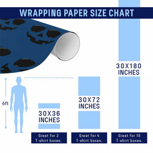 Pumpkin Face Wrapping Paper Roll Vintage Jack o Lantern Jackolantern Spooky Season Halloween TS10 Print Your Wear