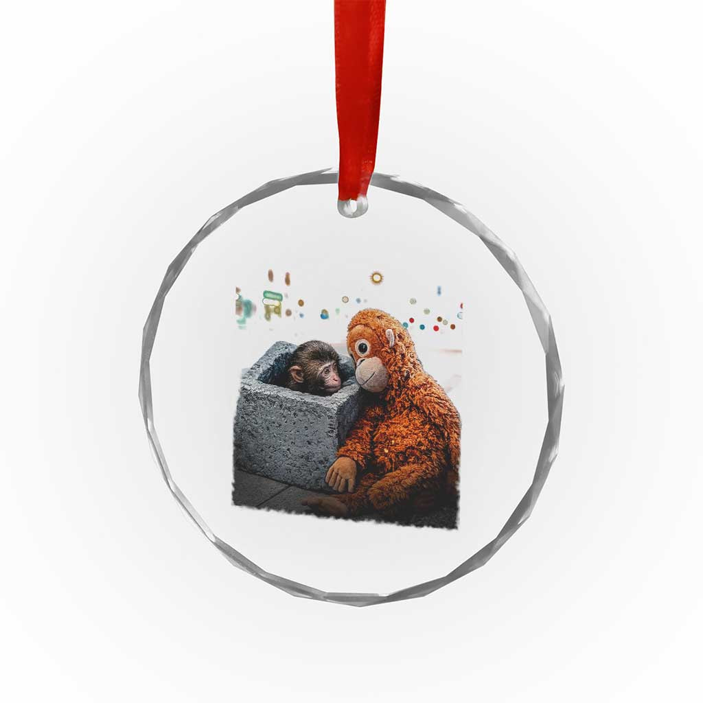 Punch Mokey Crystal Glass Ornament Viral Trend Baby Monkey Streets Meme TS14 Print Your Wear