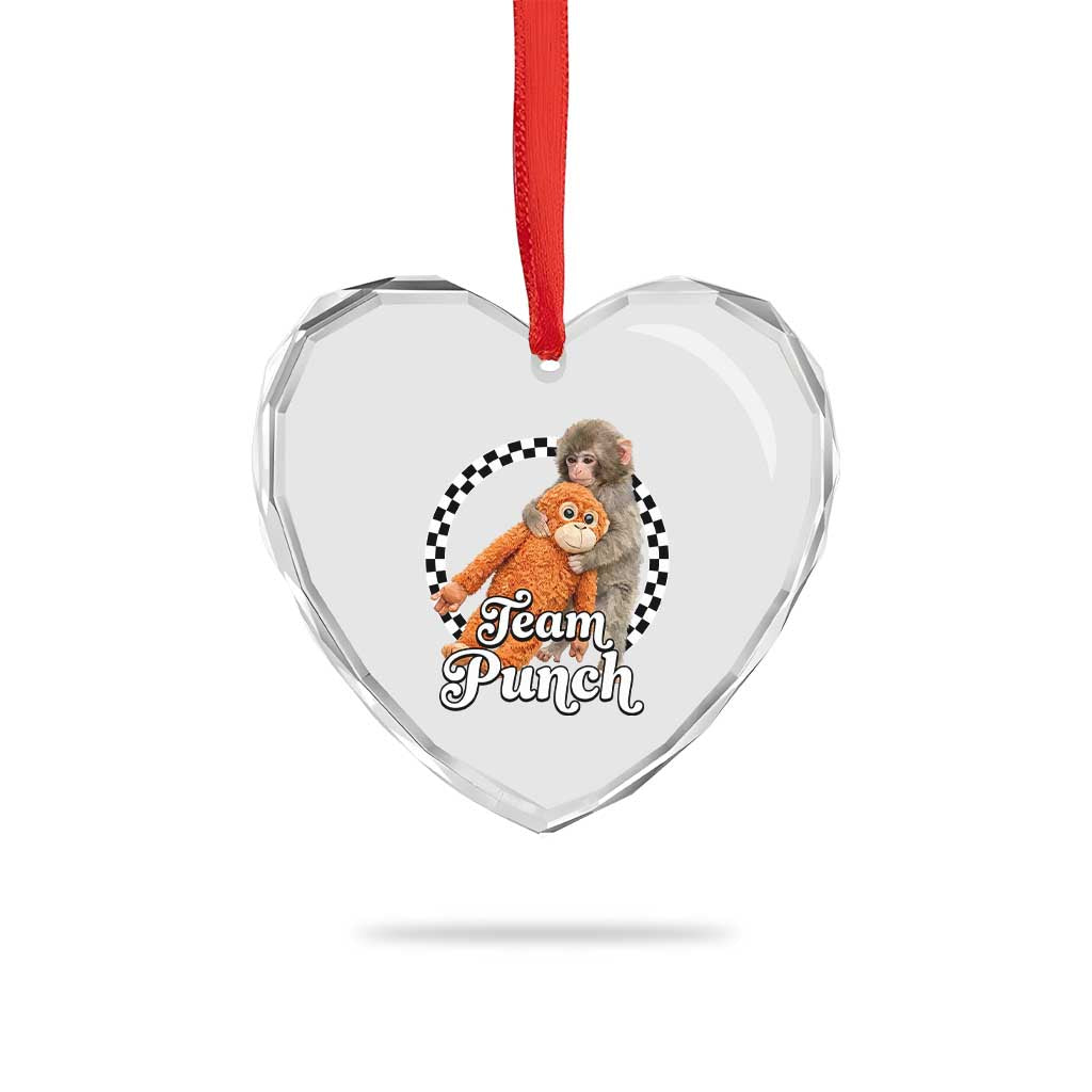 Punch Mokey Heart Crystal Glass Ornament Baby Monkey And Plush Toy Viral Trend TS14 Print Your Wear