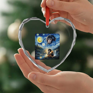 Punch Mokey Heart Crystal Glass Ornament Viral Baby Monkey Starry Night Van Gogh TS14 Print Your Wear